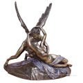 Greek Mythology Style Bronze Cupid and Psyche Statue for Outdoor Decoration